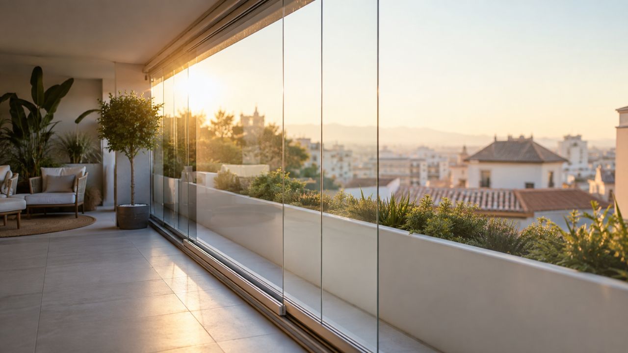 cerramiento de terraza con cristal sin obra
